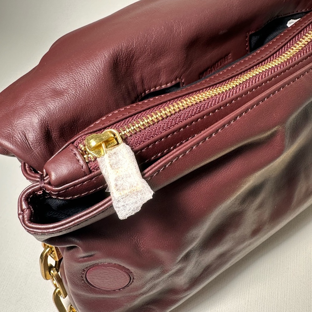 Zadig & Voltaire Rockyssime Shoulder Bag (Burgundy) - Picture 4 of 12
